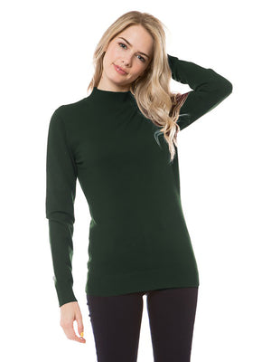 Cielo Mock Neck Knit Pull Over Sweater - Sweater