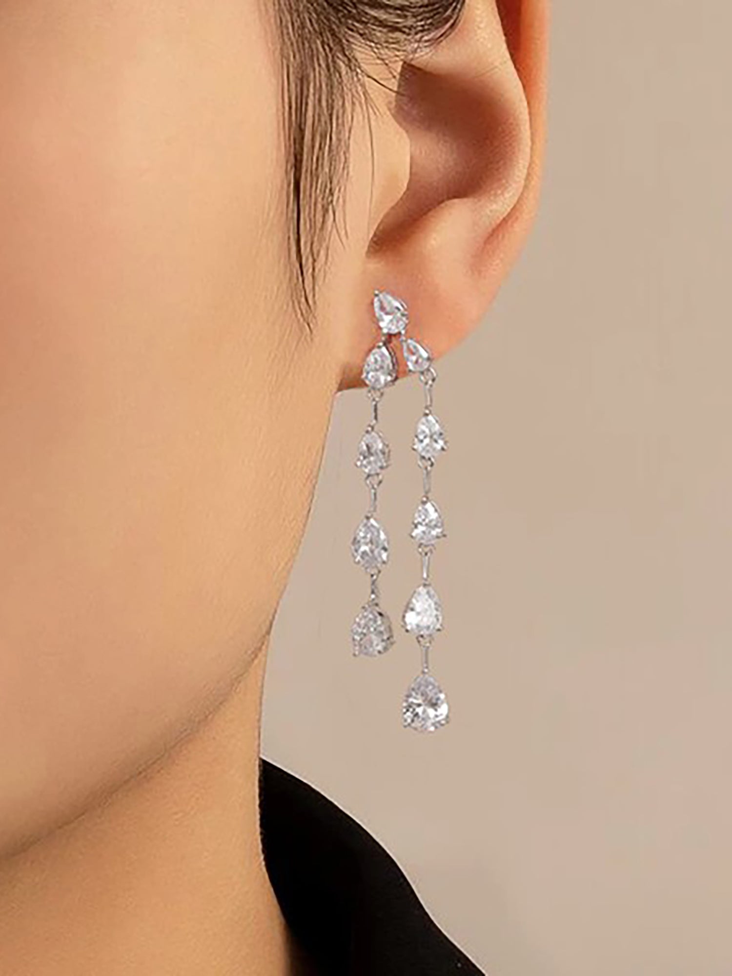 Crystal Drop Earrings - Accessory