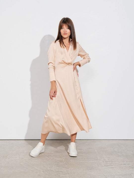 SMF Long Satin Dress - Dresses