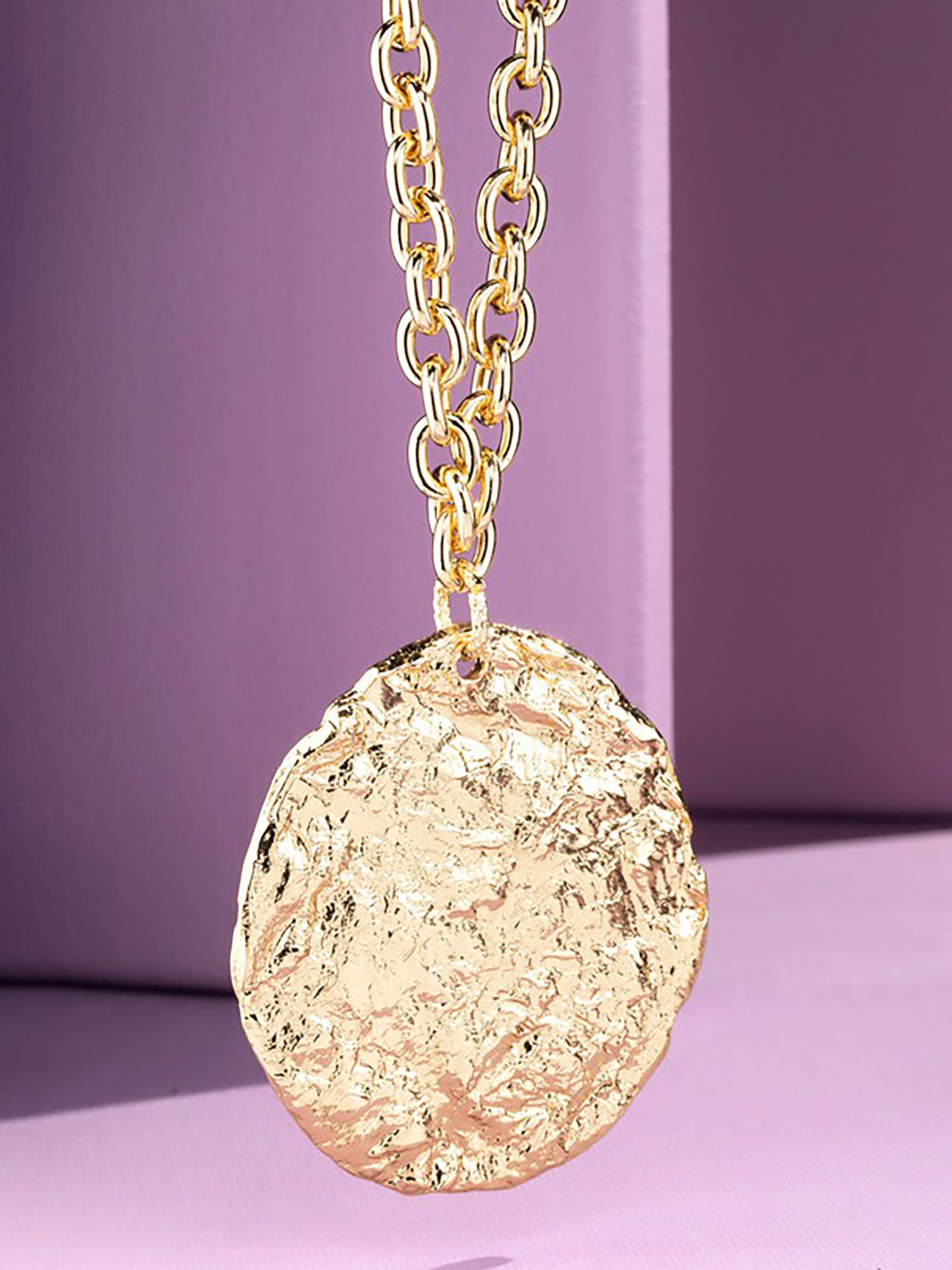 Hammered Power Pendant Necklace - Accessory