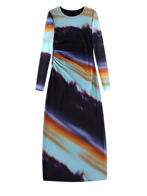 Shampoo Ruched Multicolor Dress - Dresses