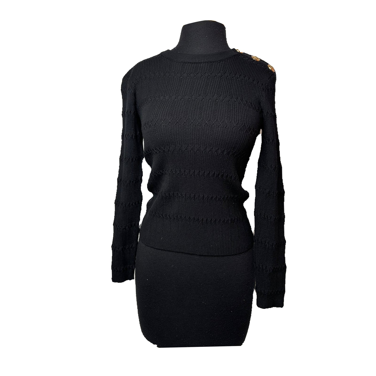 May Rib Design Knit Top