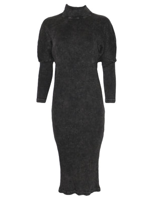 Hard Tail Slouchy Turtleneck Sweater Dress (Style: CMR-42) - Dresses