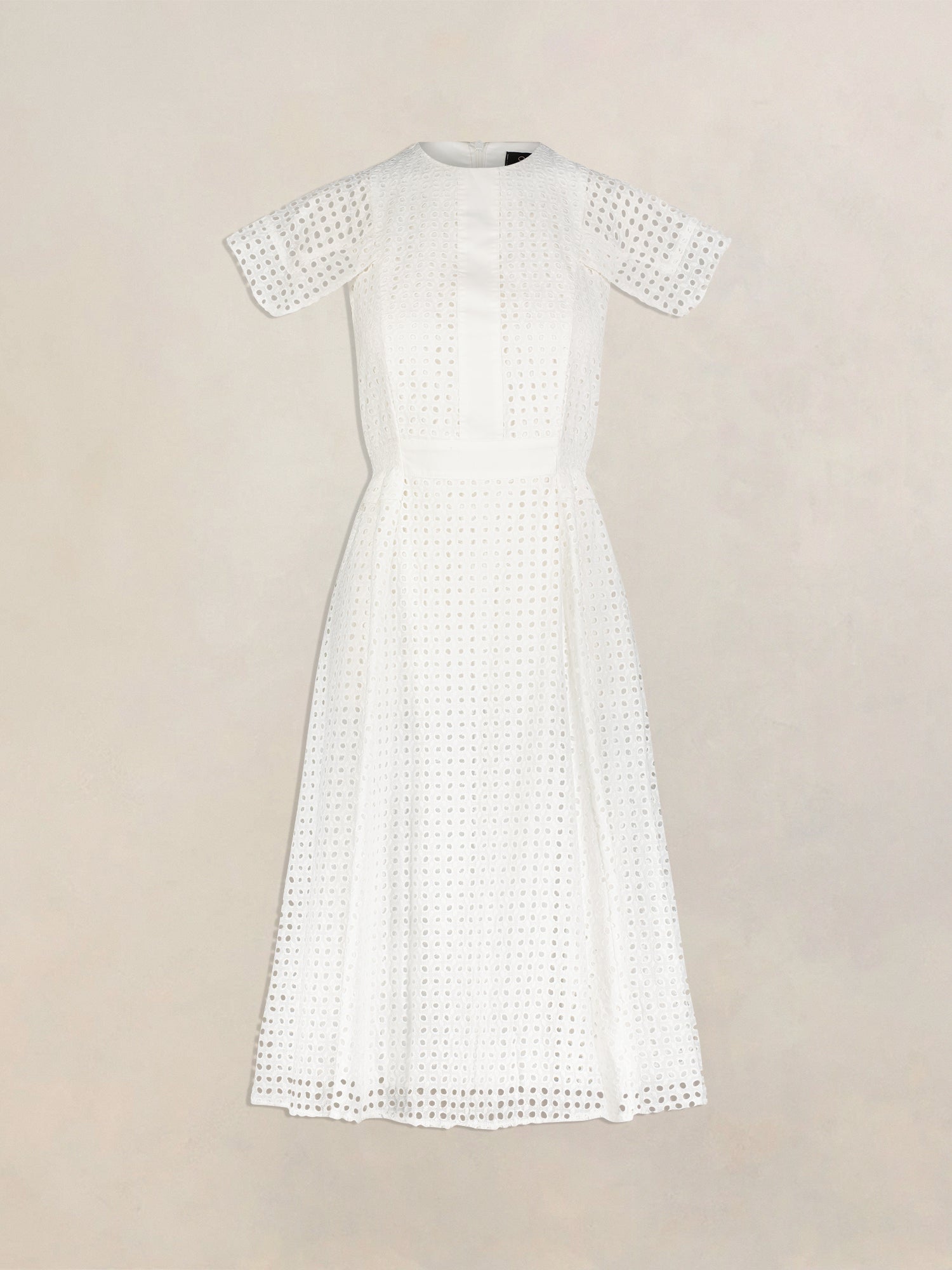 Pink Orchid Deliah Short Sleeve Eyelet Midi Party Dress