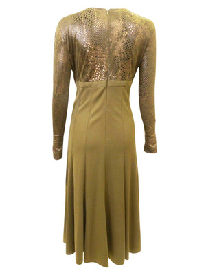 Dorinda Clark-Cole Olive Brooch Dress -   Dresses