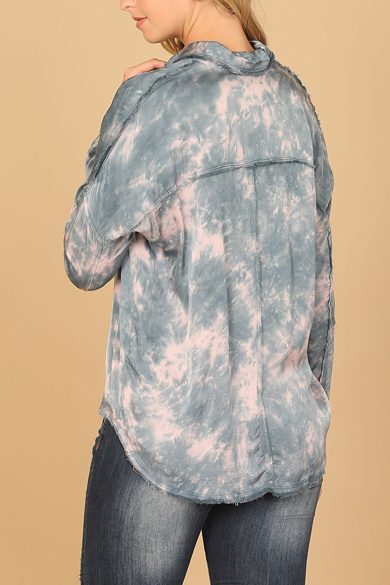 Olivaceous Stormy Sunset Blouse