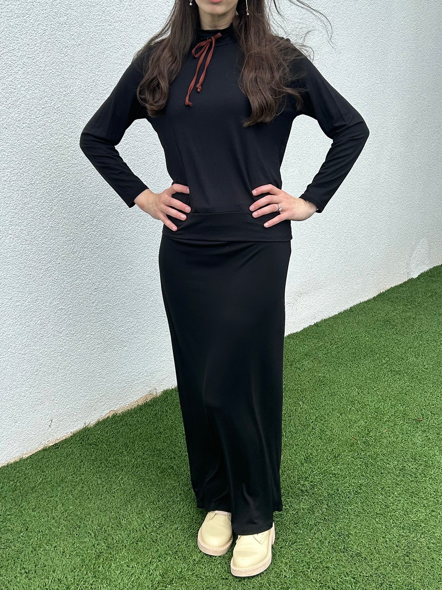 Pearlstone Mock Neck Banded Top - Tops