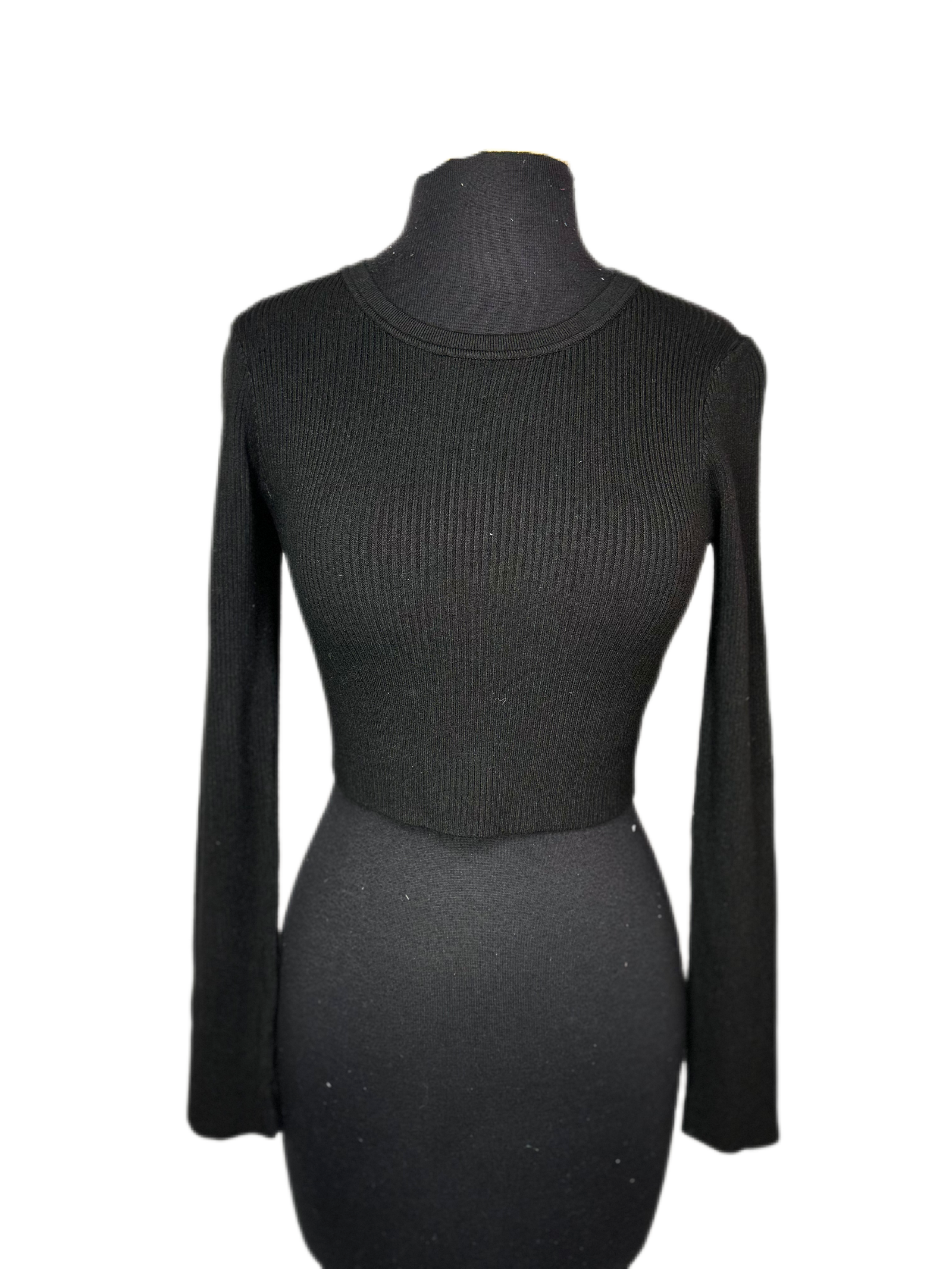 Flamant Rose Ribbed Blunt Edge Top