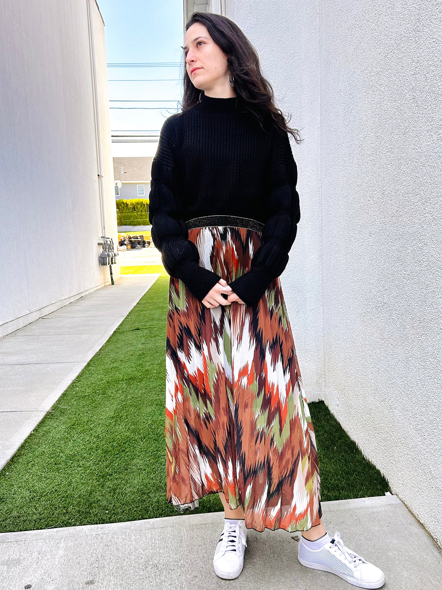 By Clara Paris Bubble Sleeve Detail Knit Pullover - Shirts & Tops