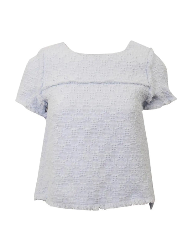 Joa Baby Blue Woven Top -   Designers