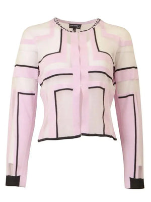 Luciana Knit Geo Cardi -   Tops