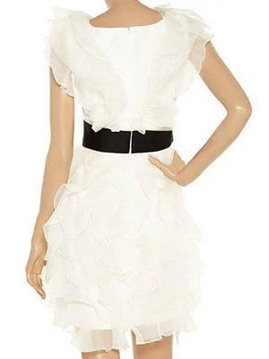Marchesa Creme Organza Dress -   Dresses