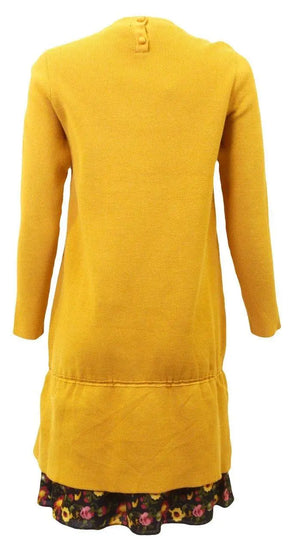 Miss Donna Mustard Knit Dress -   Dresses