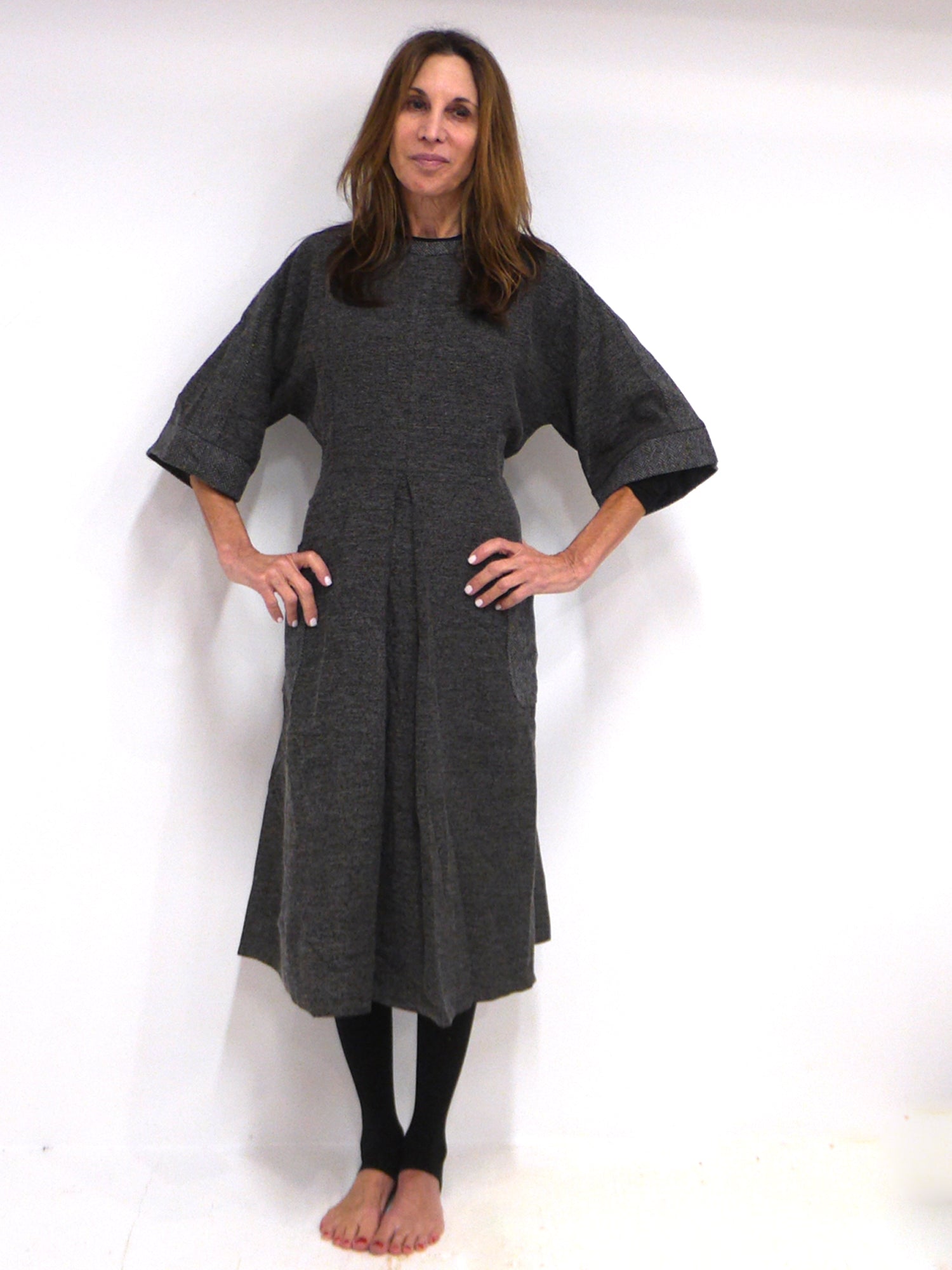 Micacara Heather Tweed Single Pleat Dress - Dresses