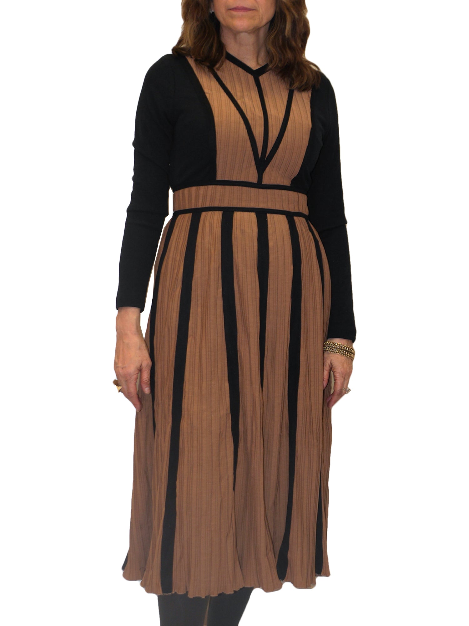 Ari Pleated Long Sleeve Dress - Dresses
