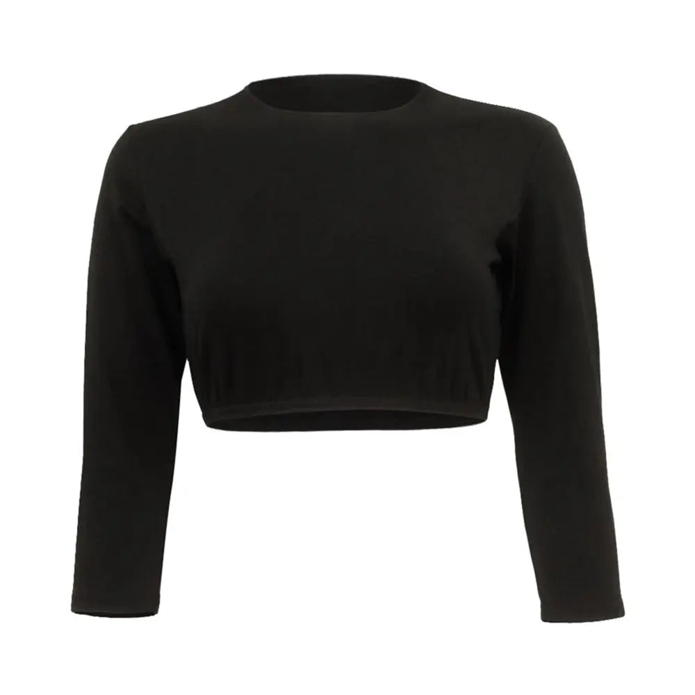 PBJ Cotton Crop Three Quarter Sleeve Top -   Shells