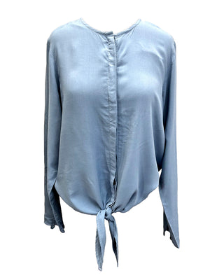 Hard Tail Tie Front Blouse (Style RV-89) - Tops