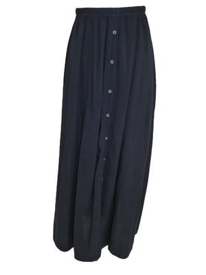 Hard Tail Rayon Button Front Maxi Skirt (Style RV-92) - Skirts