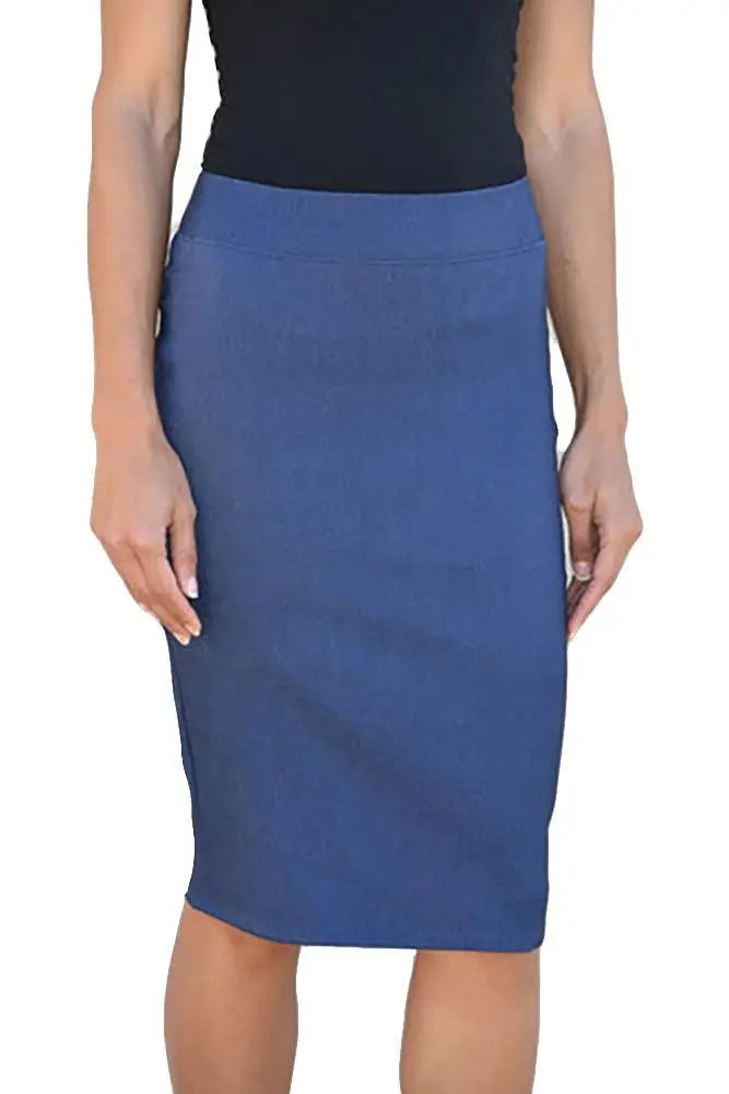 Riva Karen Stretch Pencil Skirt -   Skirts