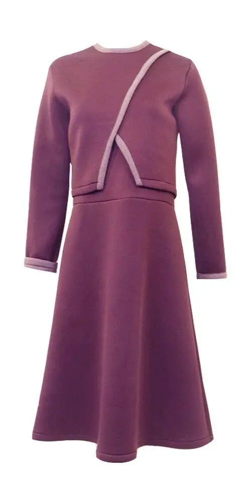 Rose Bleu Scuba A-line Dress -   Dresses