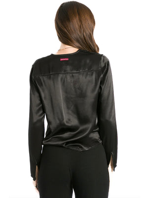 Hardtail Satin Tie Front Blouse (Style SAT-41) Hard Tail