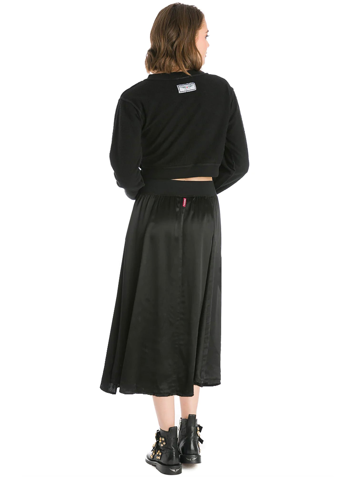 Hard Tail Princess Panel Satin Midi Skirt (Style: SAT-43) - Skirts