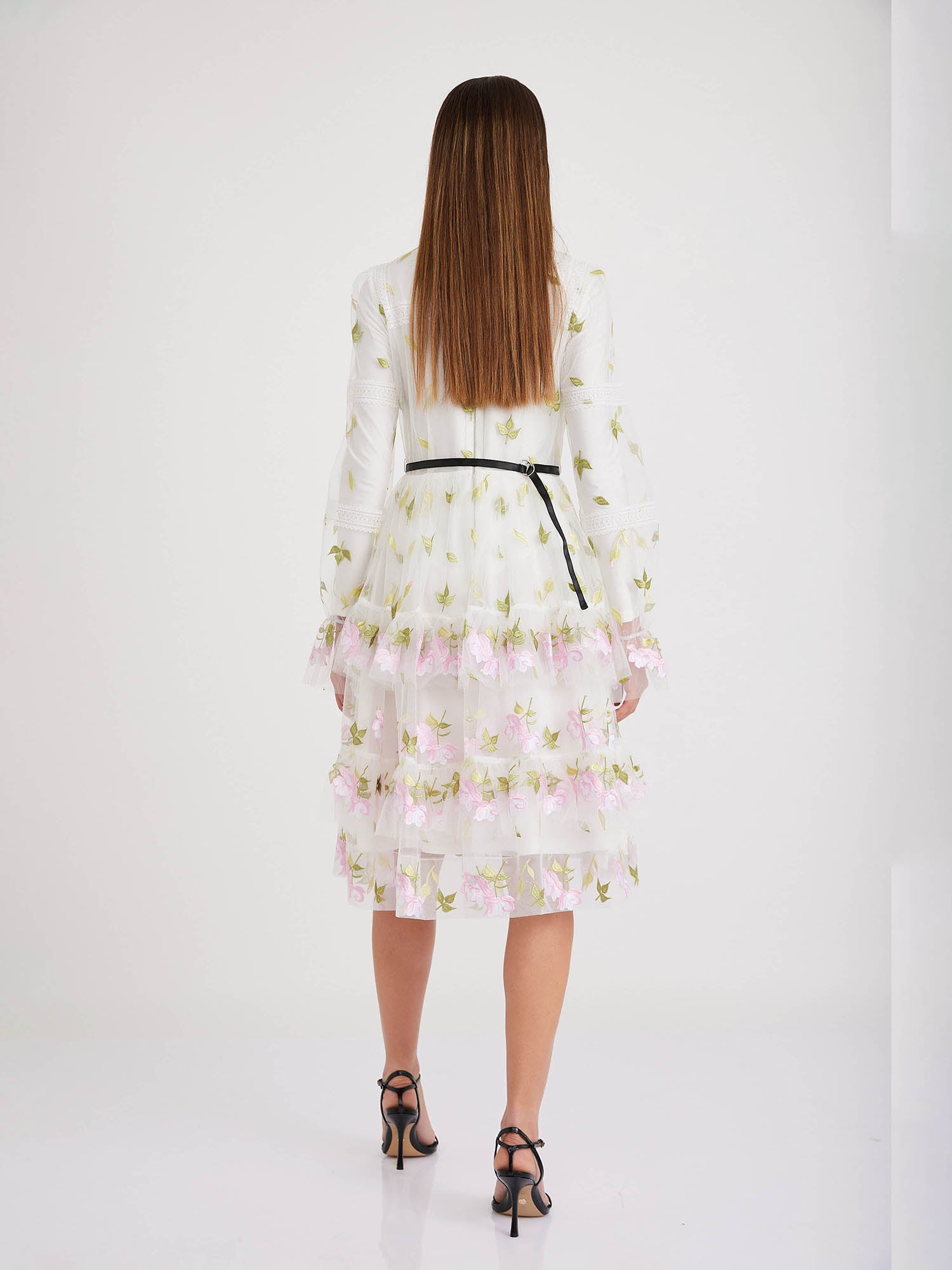 Shoshi Yegudayov Floral Tulle Dress - Dresses