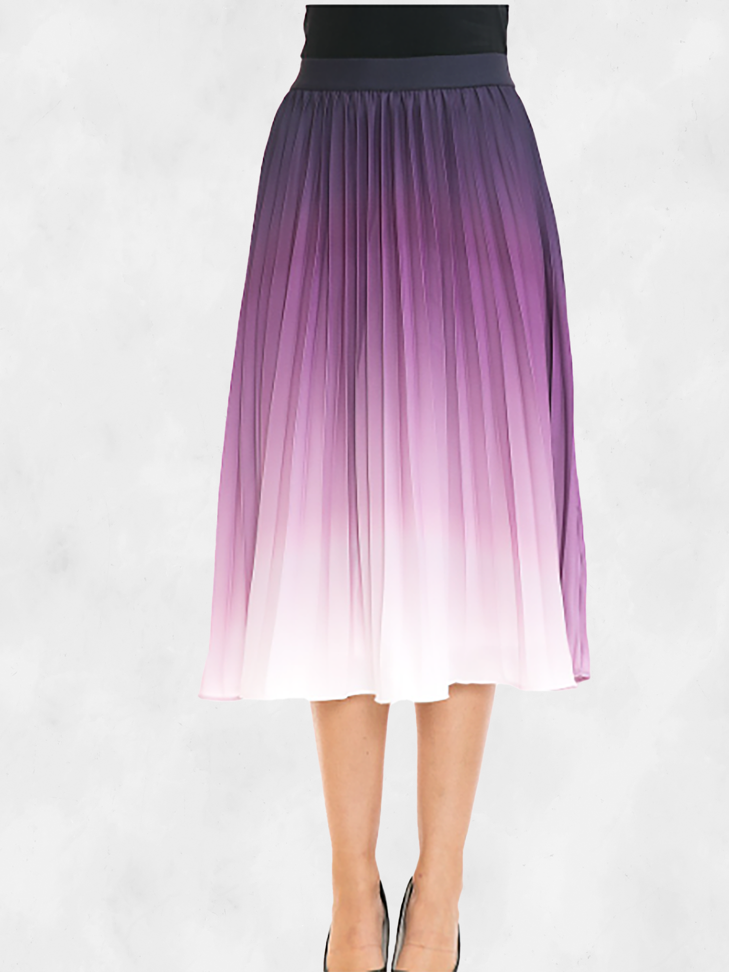 ANNVA USA High Waist Pleated A-line Swing Skirt