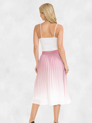 ANNVA USA High Waist Pleated A-line Swing Skirt