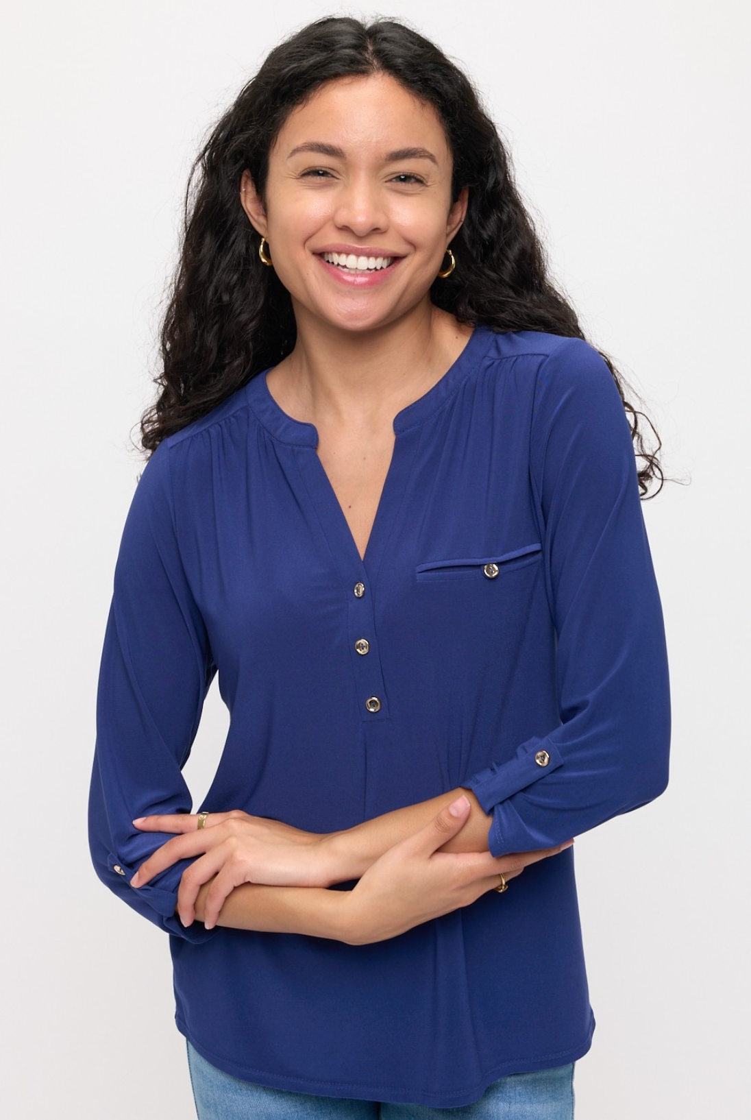 Perseption Silky Pocket Blouse