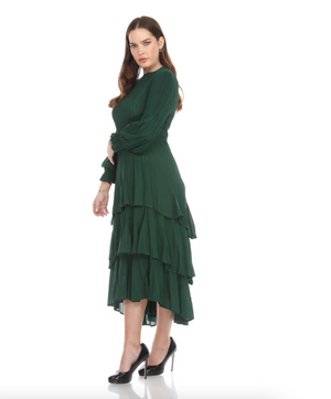 Veeca Long Sleeve Multi-Layer Dress - Dresses