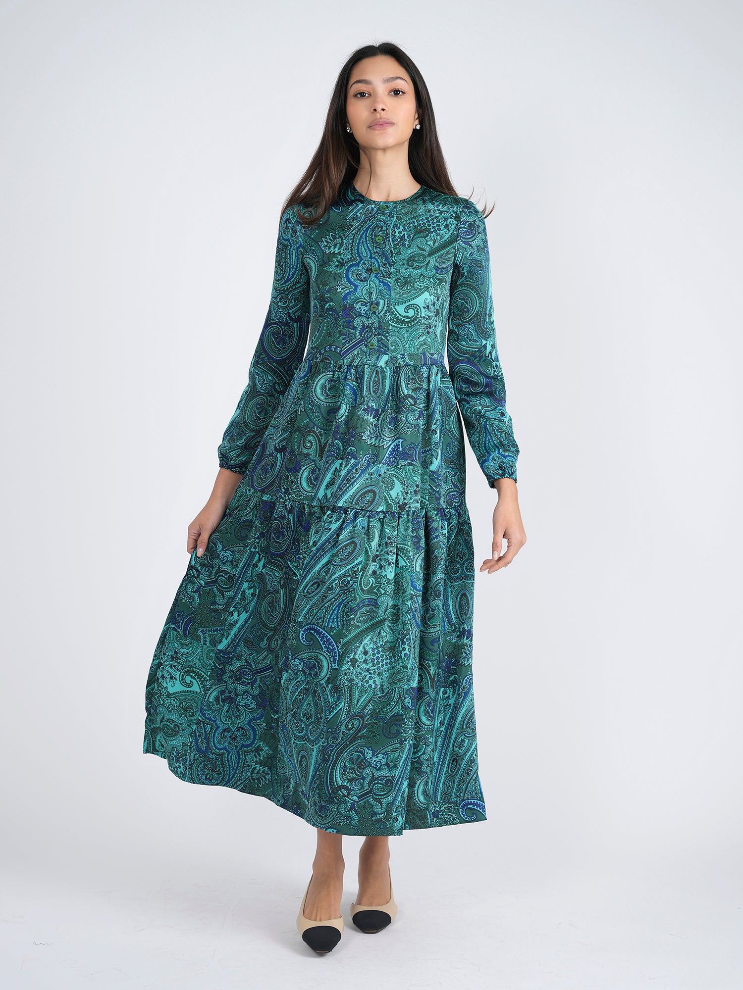 Mademoiselle Paisley Tiered Dress - Dresses