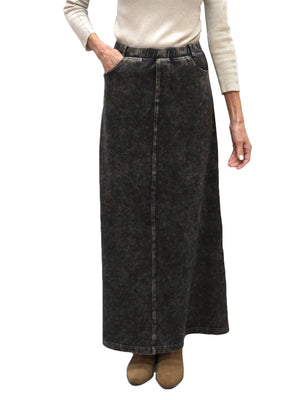 Hard Tail Denim A-Line Maxi Skirt (Style WJ-128) - Skirts