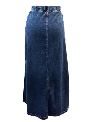 Hard Tail Denim A-Line Maxi Skirt (Style WJ-128) - Skirts