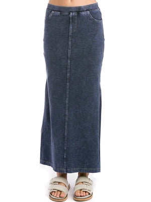 Hard Tail Denim A-Line Maxi Skirt (Style WJ-128) - Skirts