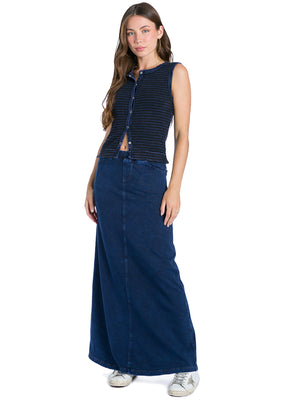 Hard Tail Denim A-Line Maxi Skirt (Style WJ-128) Hard Tail