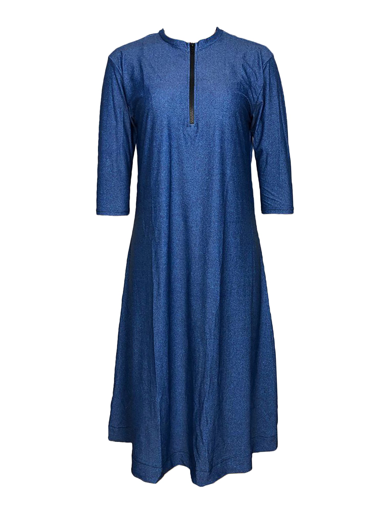 ByTheWai Denim Zipper Swim Dress - Dresses