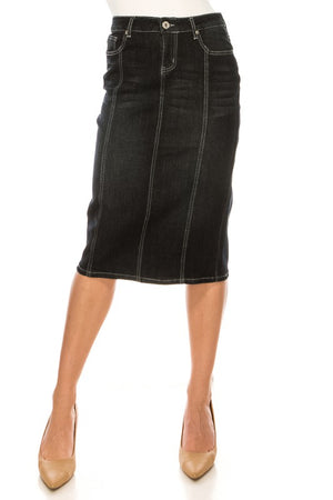 G-Gossip Denim Edge Skirt