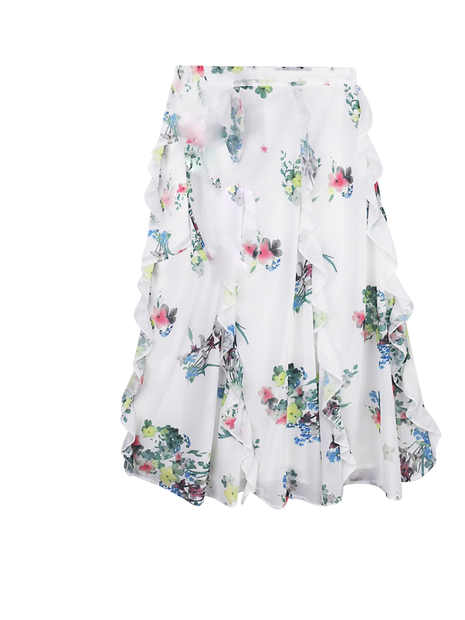 Dominic Ruffled Floral Skirt - Skirts