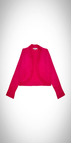 Love Tree Wick Pointelle Crop Cardigan