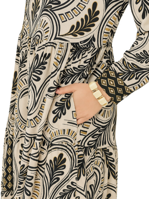Gold&Silver Cutline Dress
