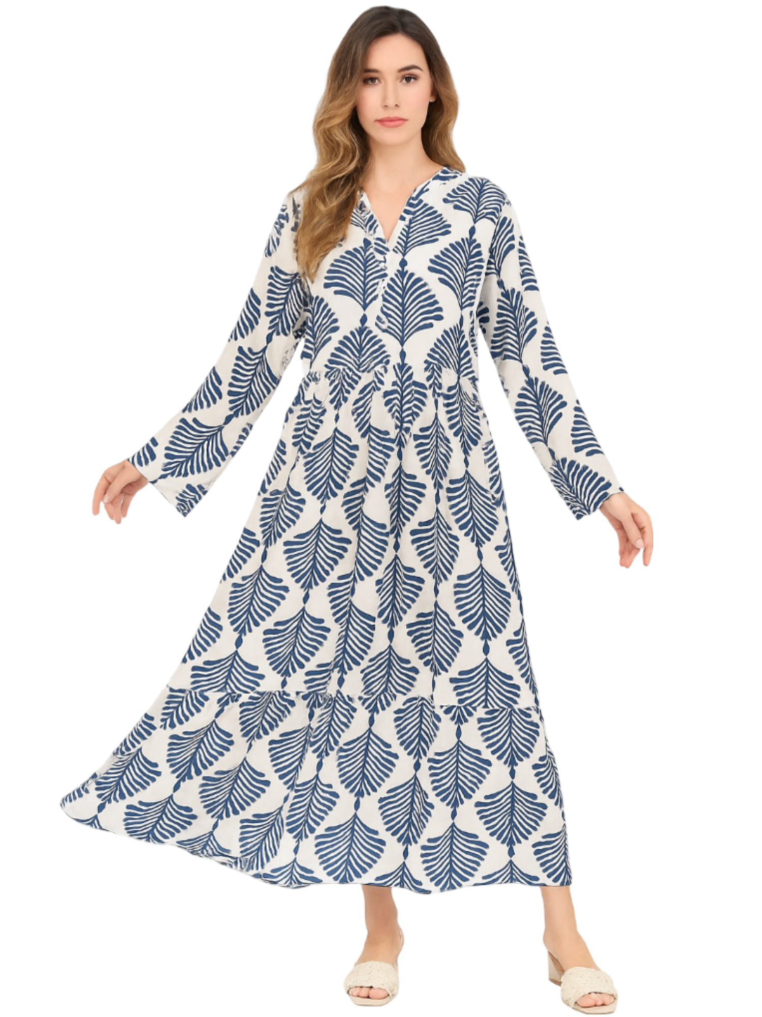 Gold&Silver Puff Sleeve Longdress