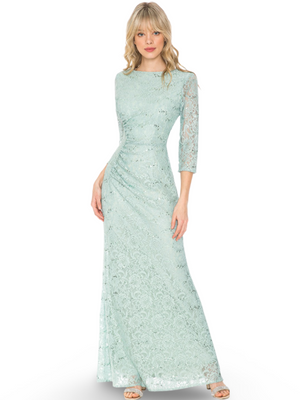 Lenovia Ruched Lace Dress