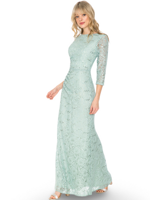 Lenovia Ruched Lace Dress