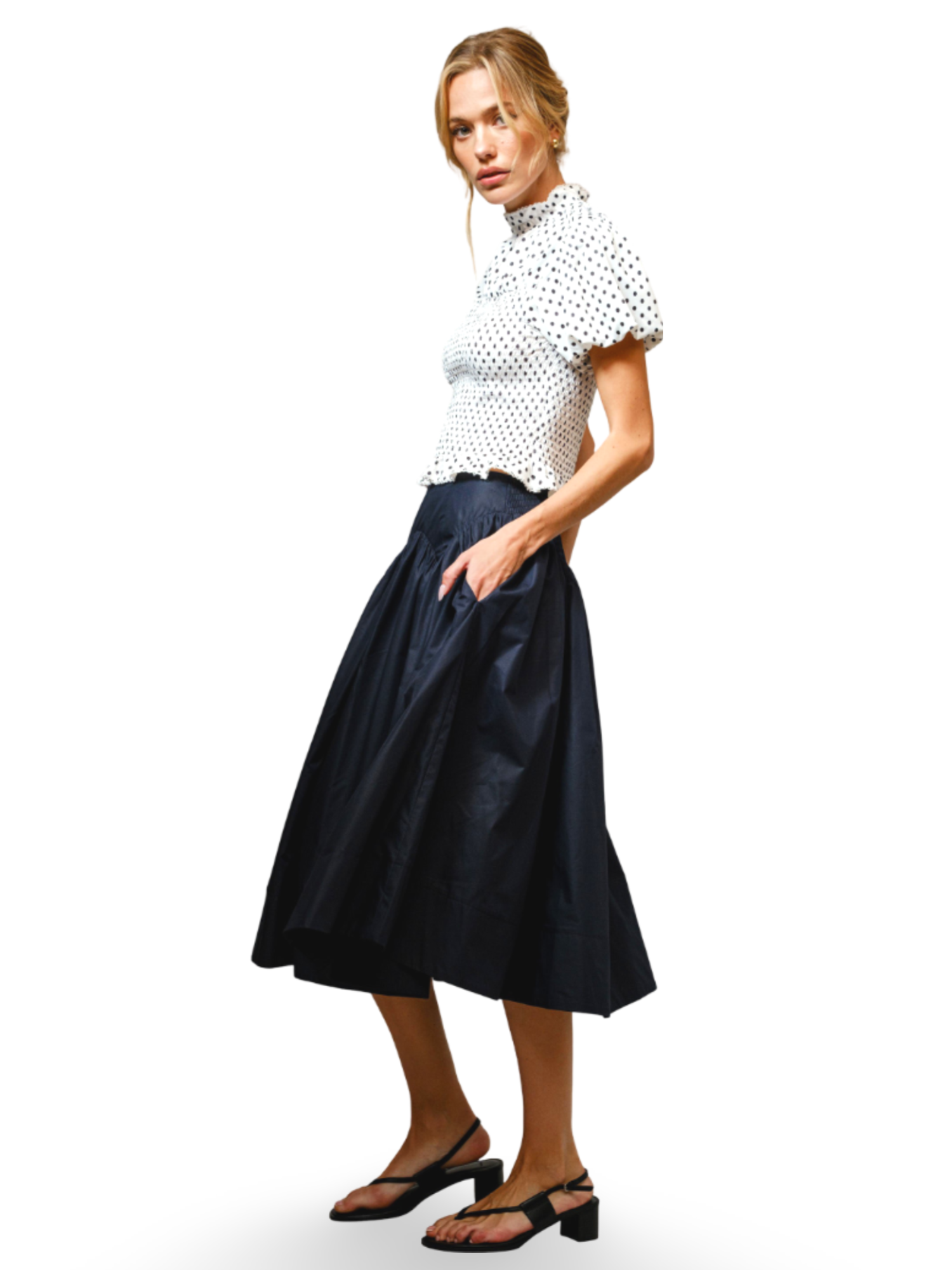 Blue B Smocked Midi