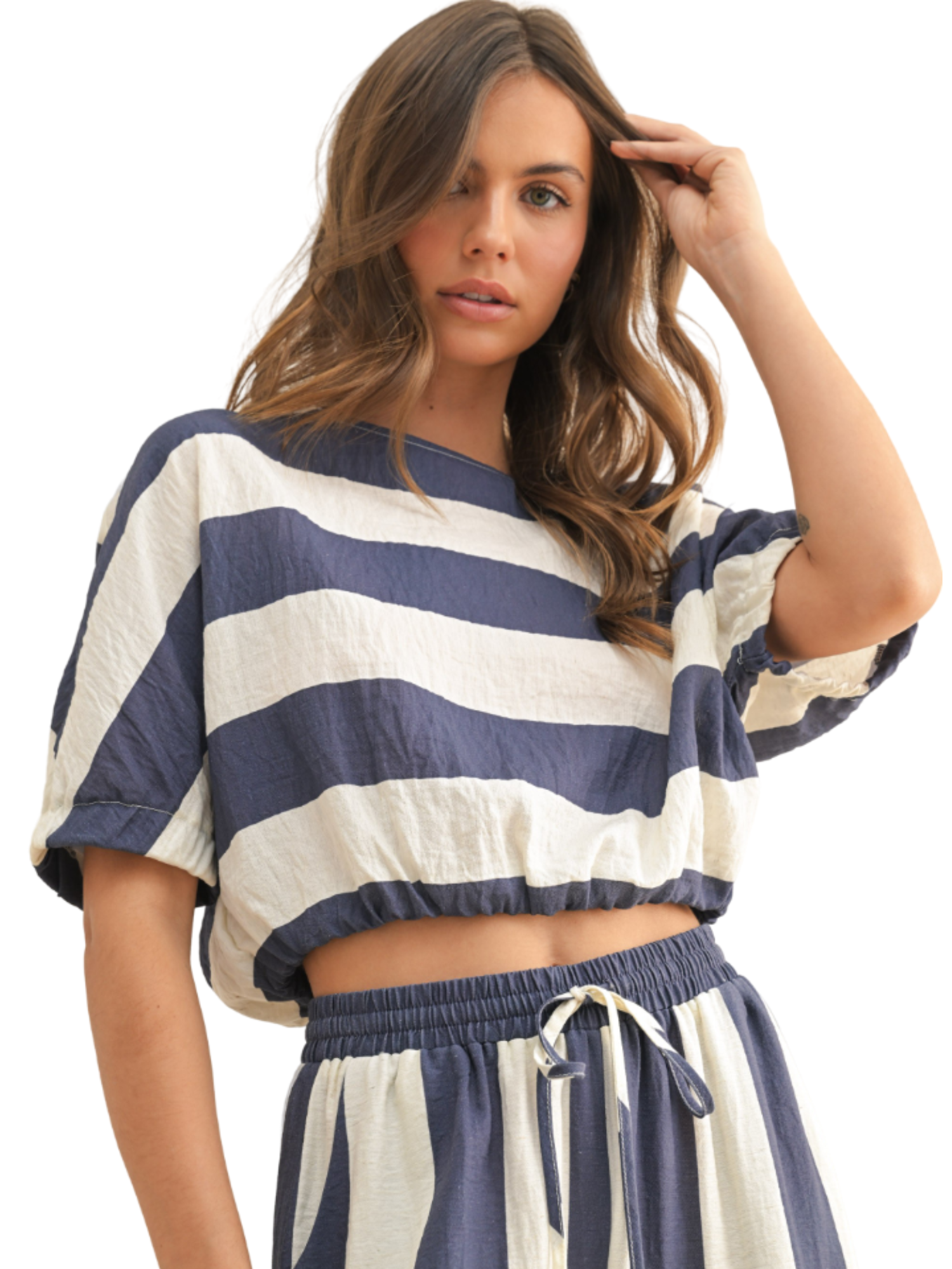Miou Muse Boat Neck Stripe
