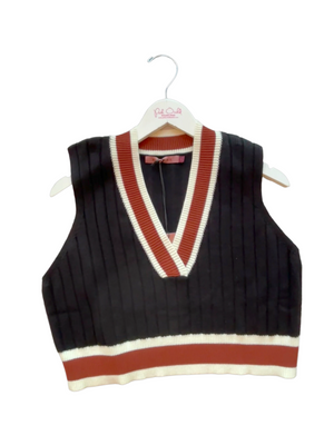 Pashmina Varsity Knit Vest