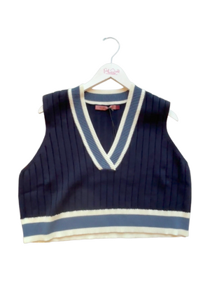 Pashmina Varsity Knit Vest