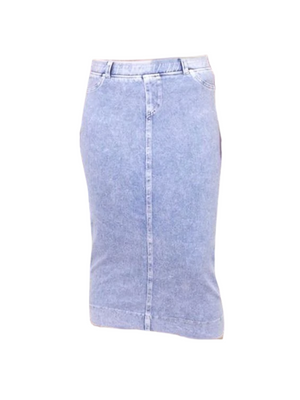 Hard Tail Midi Denim Pencil Skirt MWJ-105