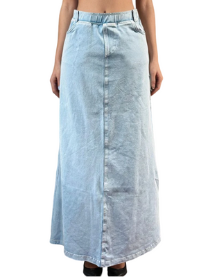 Hard Tail Denim A-Line Maxi Skirt (Style WJ-128)